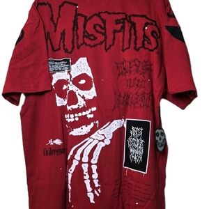 Civil Regime x Misfits 2 American Classic Oversized Tee in Equestrian Red XL